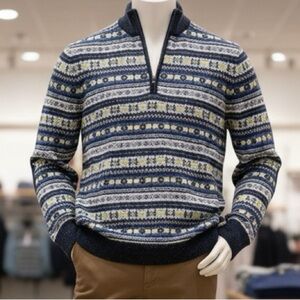 New Brooks Brothers 1/4 quarter zip 80% Marino Whool sweater Men’s Size  XL